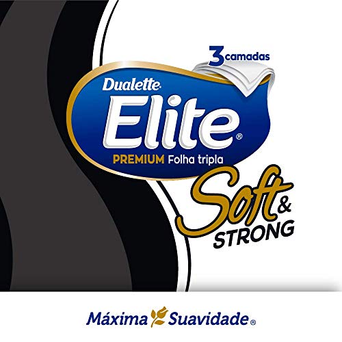 Papel Higiênico Elite Premium Folha Tripla Soft, 12 rolos