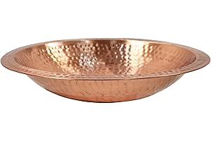 Achla Designs Large Hammered Solid Copper Bird Bath Bowl