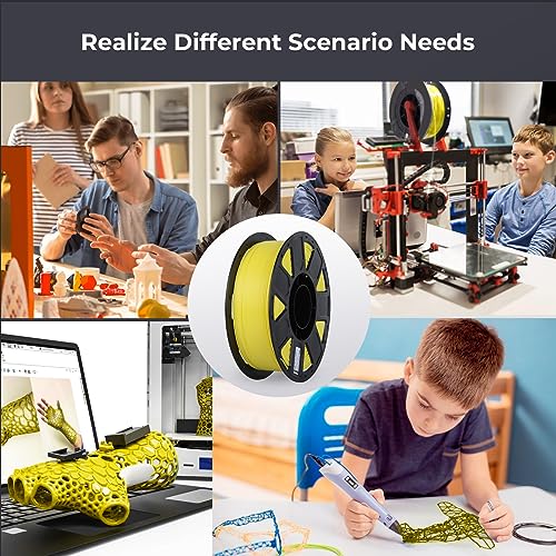 Image of Creality 3D Printer Filament 1.75mm, Ender PLA Filament No-Tangling Smooth Printing Without Clogging No Warping, Fit Most FDM 3D Printers, 1kg Spool, Dimensional Accuracy + /- 0.02mm, Yellow