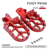 Rot eloxiert Motorrad-Fußrasten, Pedal, Fußrasten, Beifahrer hinten, für Honda CRF150F CRF230F 2003–2019, Rot