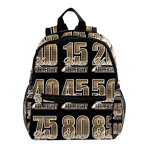 Mochila mini dorada escolar y de viaje para niños de 3 a 8 años