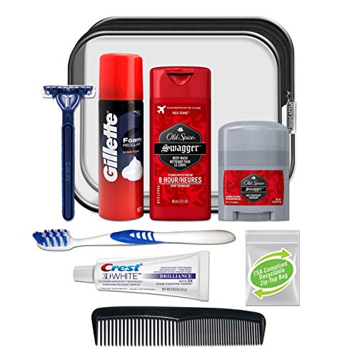 Convenience Kits International Men's Deluxe, 9-Piece Kit with Travel Size TSA Compliant Essentials , Featuring: Old Spice Products in Reuseable Toiletry Bag - Thumbnail 2