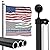 FFILY 11 Gauge Heavy Duty Flag Pole - 25 FT Extra Thick Aluminum Flagpole Kit for Outside House In Ground - 120MPH Wind Tested