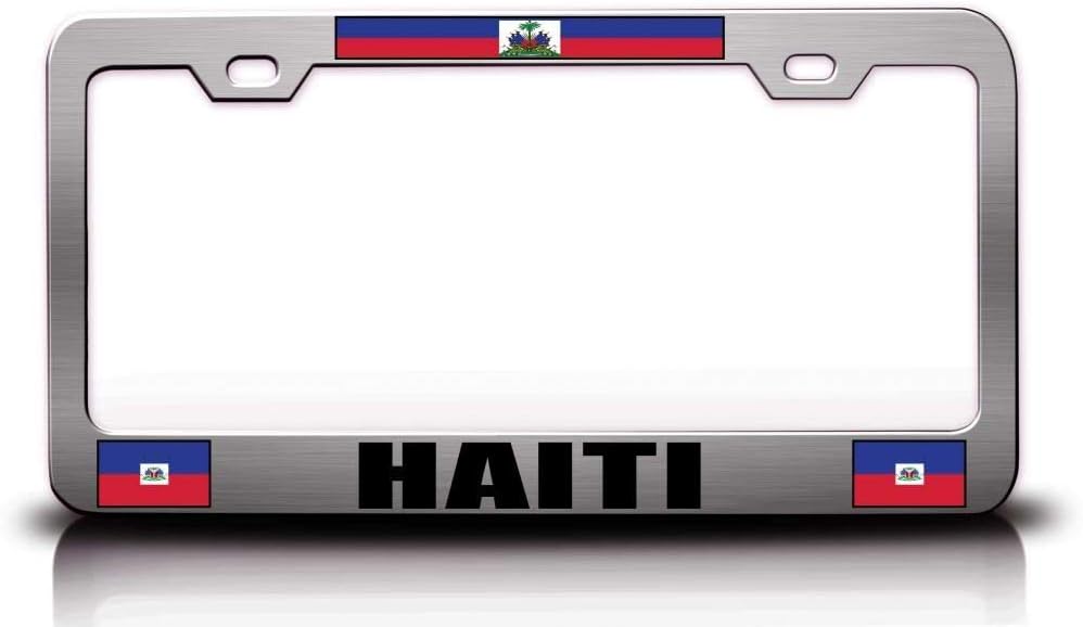 Haiti Flag Metal Car SUV Truck License Plate Frame Ch e63
