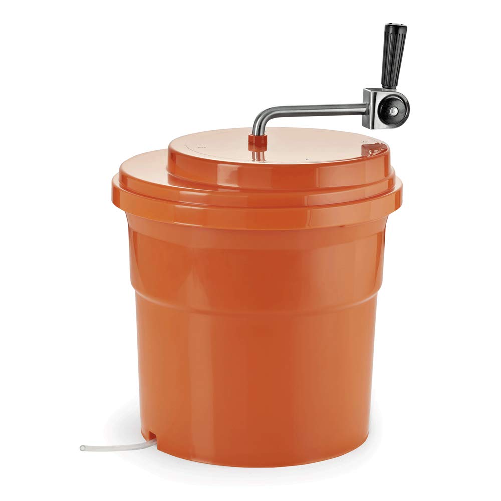WAS 1622 270 Polypropylen Salatschleuder, 44cm Durchmesser, 40cm Hohe, 27 L, Orange