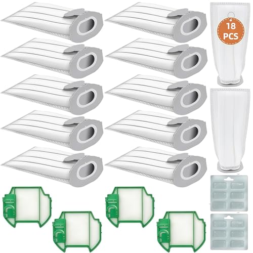 HIYOUNG 12 Staubsaugerbeutel kompatibel mit Vorwerk Kobold VK7 VK7S FP7 FP7S mit 4 HEPA-Filtern Zubehör-Set für Vorwerk Kobold Staubsauger Premium Filtertüten für Kobold