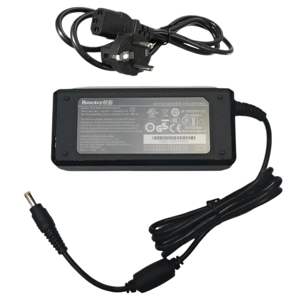 Alimentador Huntkey 12V 5A 60W para uso continuo en maquinaria industrial