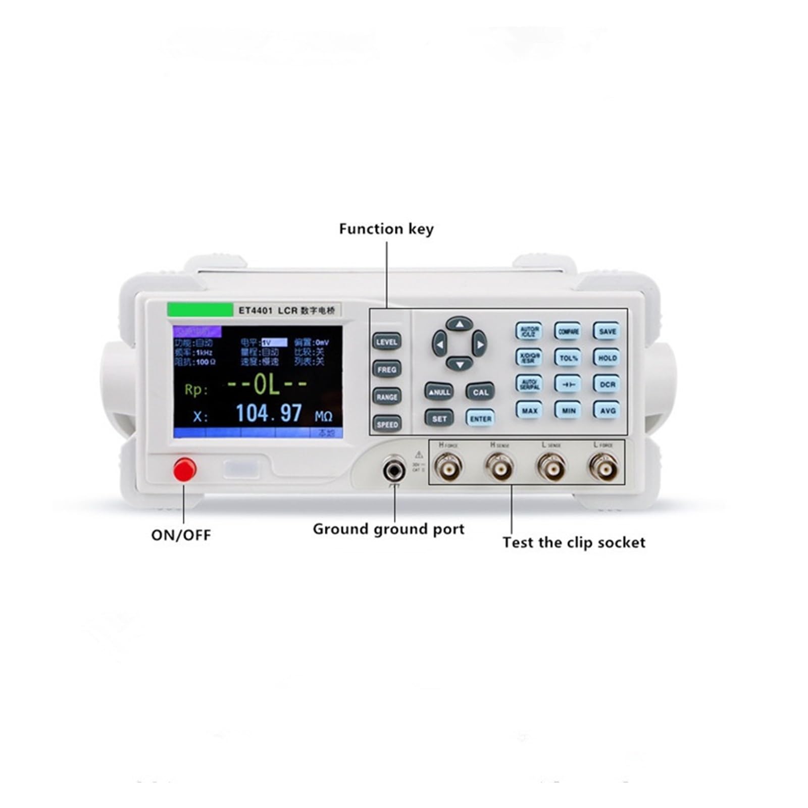 Tester per batteria auto, Strumento di misura induttanza capacità resistenza del ponte elettrico digitale da tavolo ET4401 ET4402 ET4410(4402(12Points) 20Khz)