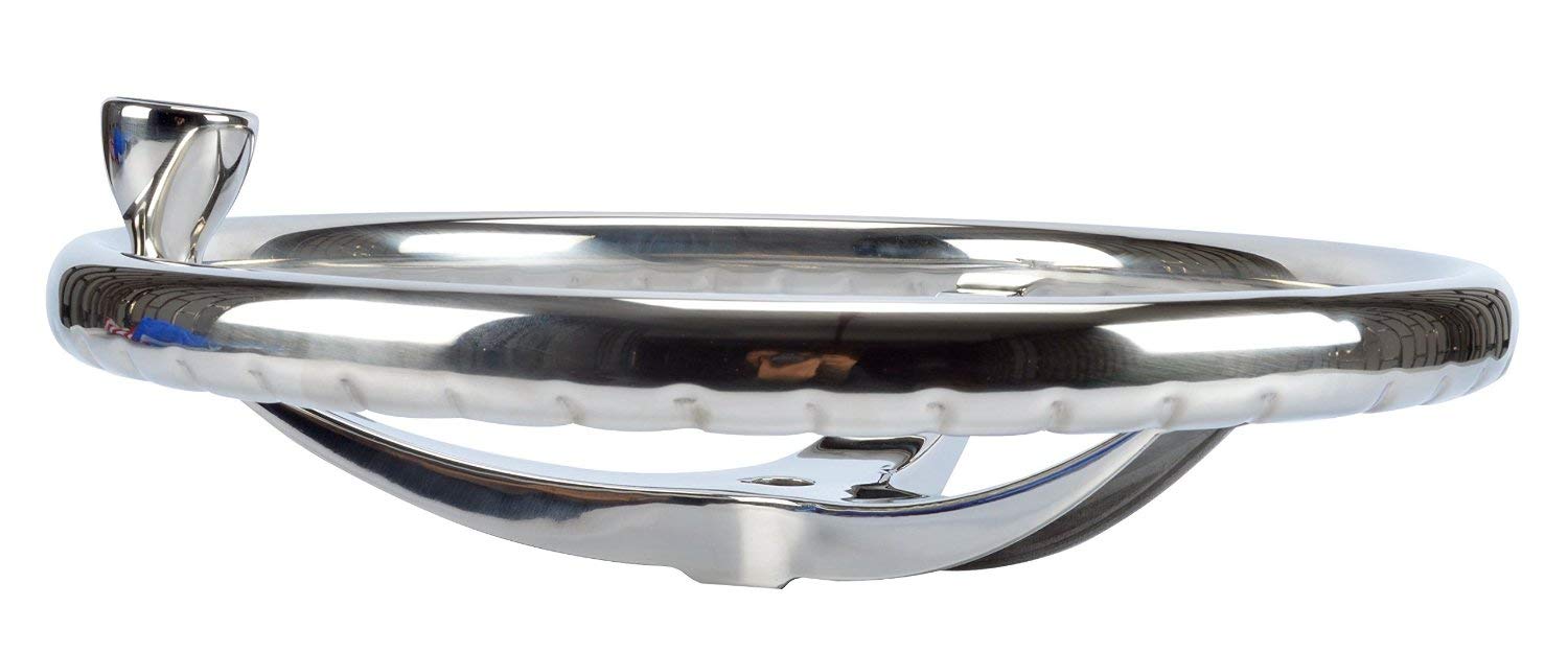 13.5 Inch 3-Spoke Stainless Steel Boat Steering Wheel - Marine Grade With Turning Knob For SeaStar, Teleflex