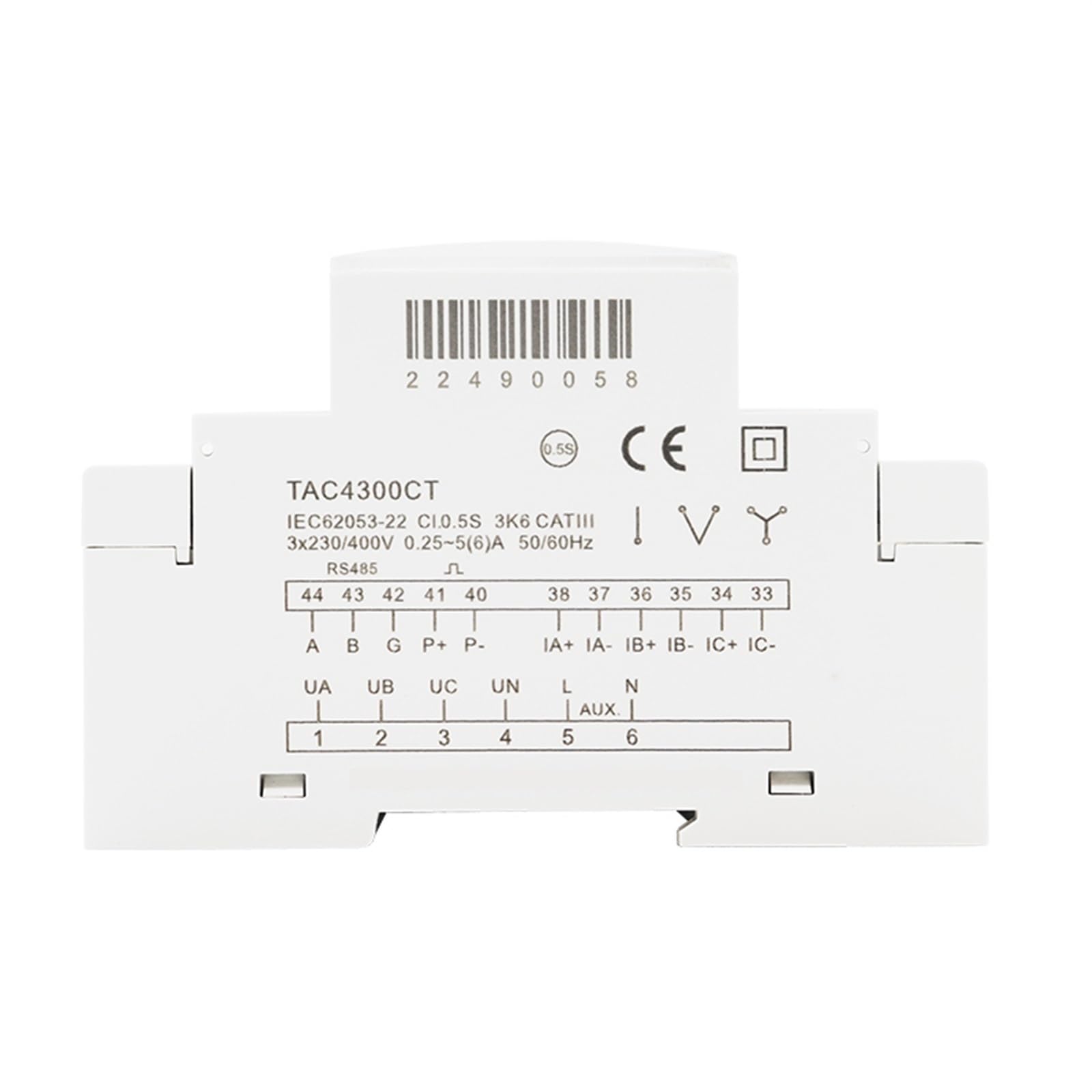 Szyna DIN 3-fazowy miernik zużycia energii miernik mocy Kwh amperomierz z 3 szt. RS485 Modbus 50/100/15/200CT 230VAC 1 szt. (kolor: miernik 3 szt. 200 A CT)