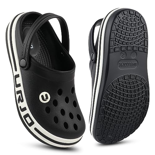 Image of URJO Streak Kid's Clogs /Sandals with Adjustable Back Strap Ultra Soft & Flexibility Anti Skid Comfortable Waterproof Daily Mules Clogs /Sandals Boy's & Girl's