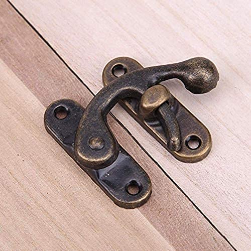 Antieke Embossing Klink Hasp Slot Voor Houten Case, Kleine Doos Hardware Met Gegraveerde Ontwerpen, Scharnieren en Schroeven Voor Hout Lade, Sieraden