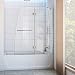 DreamLine Aqua 48 in. W x 58 in. H Frameless Hinged Tub Door in Chrome, SHDR-3148586-01