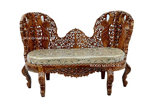Image of Luxury Wooden Teakwwood Five Seater Sofa Set for Living Room (Honey Brown) Solid Wood Outdoor Chair 5 Seater Sofa | (19)