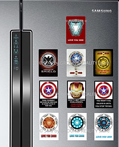 Image of LADY HAWK Iron Man Arc Reactor Poster Miniature Picture with magnetic backing. A Memorable Gift for all his fans. Directly sticks to any Metal Surface. Size 10x7cms Ironman Poster Mini Series (AV58)