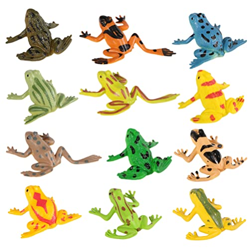 Ipetboom 12Pcs Jouet Figurines de Jouets Réalistes Figurines Jouet Mini Modèle Forêt Tropicale Personnage Jouet Figurines d'animaux de La Forêt pour Les Enfants Couleurs Assorties Cover