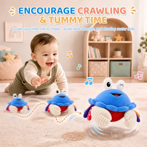 Image of Dancing Crab Baby Toy, Musical Plush Sensory Toy with Recording for Infant