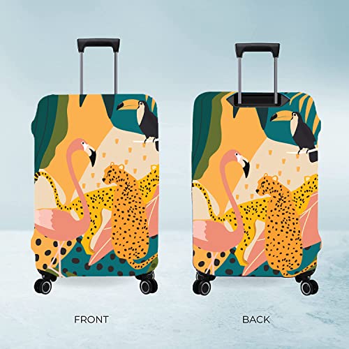 Image of Nasher Miles Polyester 55 (20 Inch) Small Protective Luggage Cover - Leopord Design