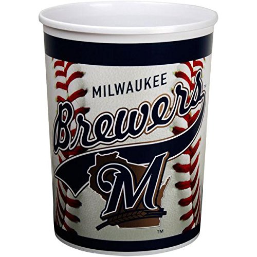 Memory Company MLB Milwaukee Brewers Waste Basket, One Size, Multicolor