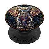 Majestic Elephant Mandala PopSockets Adhesive PopGrip
