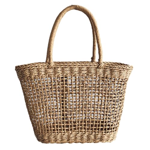 Bolso tejido a mano de cuerda de papel con diseño creativo y acabados artesanales únicos