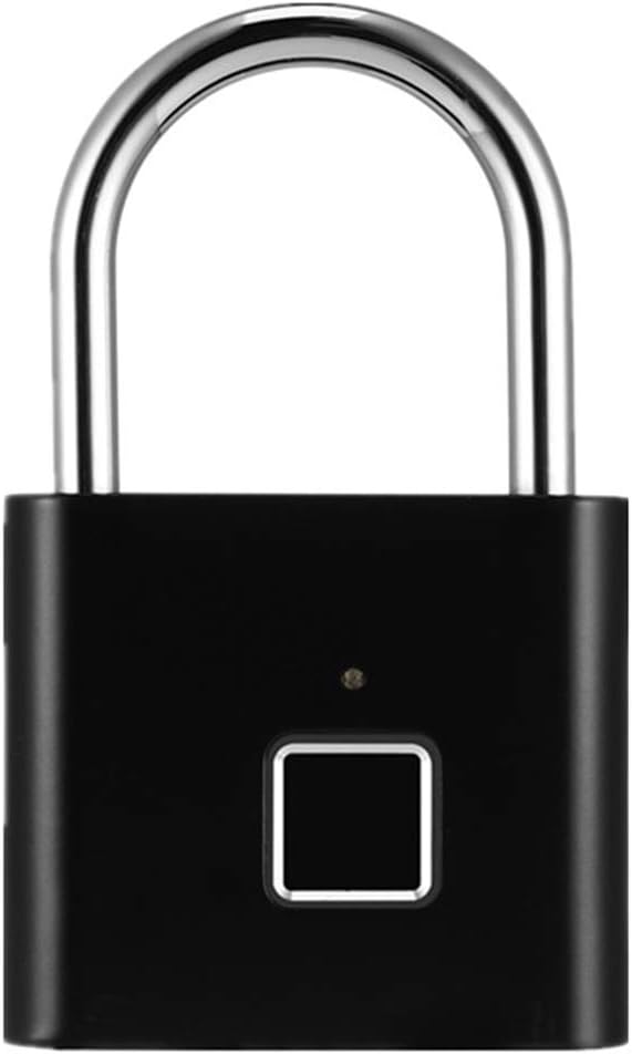 Intelligente Lucchetto per Impronte Digitali, 360 °Smart Lucchetto per Impronte Digitali con Ricarica USB, Lucchetto di Sicurezza per Impronte Digitali Portatile per Borsa, Valigia Regalo
