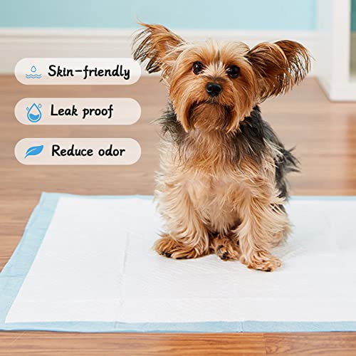 Kathson Puppy Pee Pads Rabbit Disposable Potty Training Pad 100Pcs Super Absorbent & Leak-Free Doggy Pet Supplies For Bunny Kitten Small Dog Guinea Pig 13 Inch X 18 Inch thumb #4
