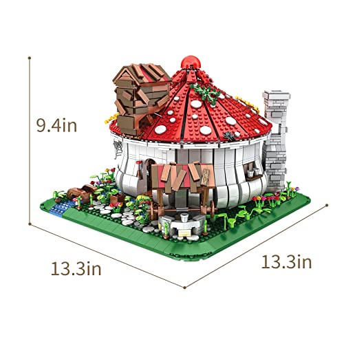 Zylegen Mushroom House Moc Building Blocks Kit,Garden Tree House Bricks Model Set,Diy Architecture Assembly Construction Stem Building Toy,Idea For Girls(2633 Pcs) #TOP7