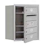 Salsbury Industries 3705S-03AFU 4C Horizontal Mailbox, Aluminum