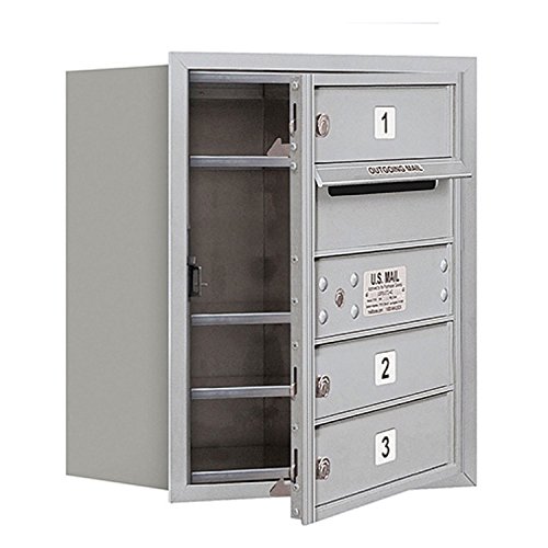 Salsbury Industries 3705S-03AFU 4C Horizontal Mailbox, Aluminum