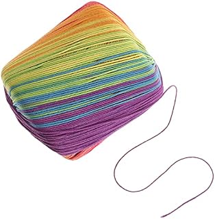 HEALLILY Multicolor Gradient Yarn Crochet Yarn Cotton Yarn Soft Knitting Wool Kaleidoscope Yarn for DIY Crochet Knitting Hats Sweater Scarf Rainbow