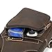 SAIION Men Fashion Casual Travel Hiking Crossbody Chest Sling Bag Rig One Shoulder Strap Bag Men Leather Chest Bags, 9455 Dark Brown