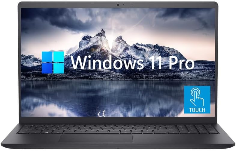 Dell Inspiron Business Laptop con pantalla táctil de 15.6 pulgadas con Windows 11 Pro, pantalla IPS Full HD, procesador Intel Quad Core i5, 12 GB de