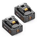 VANON 2Stück 5.0 Ah Li-ion Akku Ersatz Mit Indikator für Makita 18V Akku BL1850B BL1860B BL1840B BL1830B BL1815 für 18V Makita Werkzeugakku