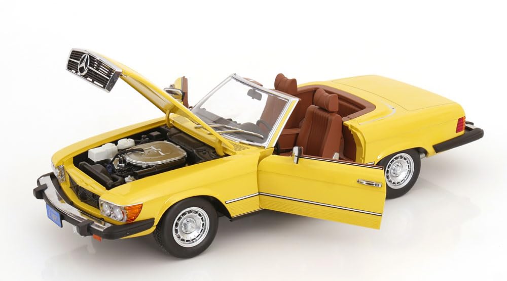 KK Scale KKDC120263 - Mercede. 450 SL R107 US Version Yellow 1979 TV-Series Hart To Hart with Openings - Scala 1/12 - modellino Auto