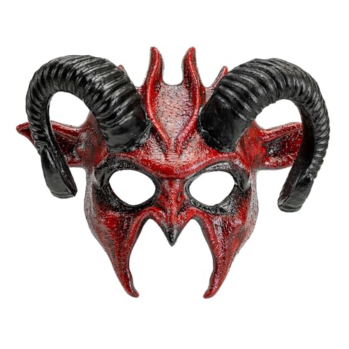 W WIDMANN MILANO Party Fashion - Máscara com chifres para adultos, máscara de xamã, acessório para Halloween, carnaval