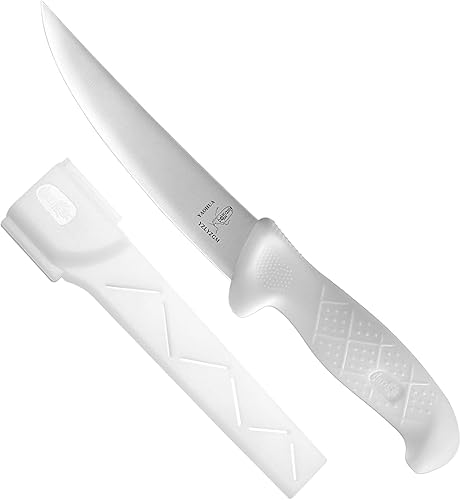 Cuchillo para deshuesar con vaina de carnicería Multipurp Picar Cuchillos para cortar carne, hoja semi flexible, blanco