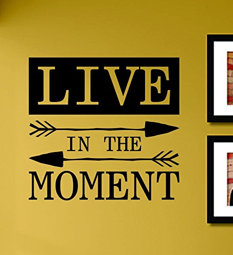 Live in The Moment Vinyl Wall Decals Quotes Sayings Words Art Decor Lettering Vinyl Wall Art Inspirational Uplifting