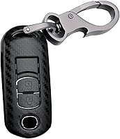 Vista 1 de Funda para llave Mazda CX3 CX5 CX7 Llavero Llavero Shell Holder Fibra Carbono ABS Accesorios 2/3 Botones
