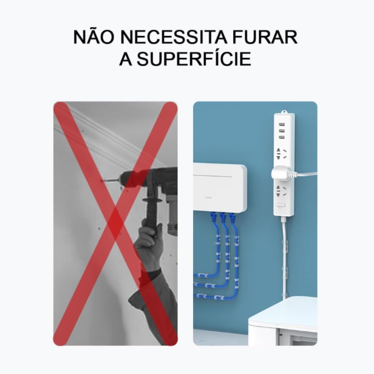 Kit 20 Organizador de Cabos Organizador de Fios Autoadesivo Transparente Premium Resistente Fita 3M Alta Fixação Clips Abraçadeira Ideal para Mesa e Paredes Casa e Escritórios Kit 20 Organizador de Cabos Organizador de Fios Autoadesivo Transparente Premium Resistente Fita 3M Alta Fixação Clips Abraçadeira Ideal para Mesa e Paredes Casa e Escritórios