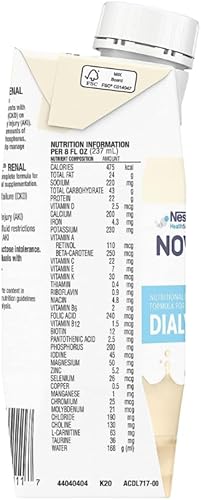 Miniatura 4 de Novasource Renal - Paquete Tetra Brik de 8 fl oz, vainilla - 27 por caja - Modelo DOY351100
