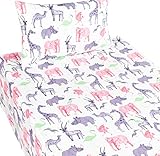 Scientific Sleep Cute Fun Soft Sheets Set Twin, Fitted Sheet with 14' Inch Deep Pocket, 110 GSM 100%...