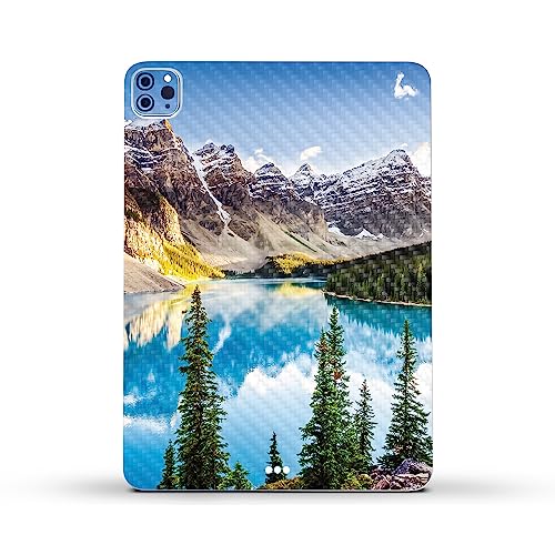 Image of MightySkins Carbon Fiber Skin Compatible with Apple iPad Pro 11 inch M2 4th Gen (2022) Full Wrap Kit - Mountain Lake | Protective, Durable Textured Carbon Fiber Finish | Easy to Apply | Made in The USA