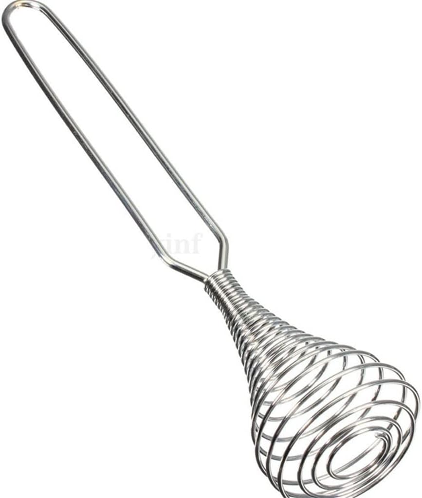 1Pc Spiral Egg Beater Whisk Stainless Steel Kitchen Mixer Balloon Egg Stiring (Color : A Size : As the picture shows)