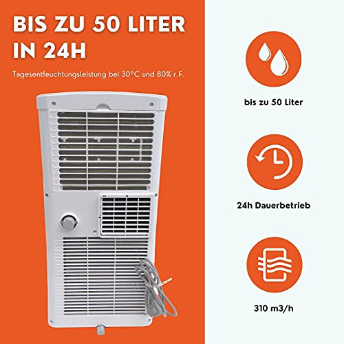 Climia Mobiele bouwdroger ca. 50 liter in 24 uur, ventilator en ontvochtiger - Image 3