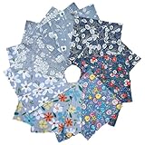 5X 5 inches 100% Cotton Fabric Square Bundles,Precut Quilting Gray Floral Printed Fabric Squares Sheets Patchwork,DIY Sewing Scrapbooking,Quilted Artcraft 42Pcs …