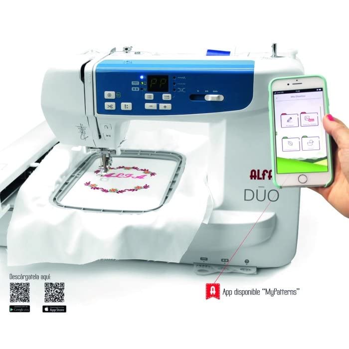 Máquina de bordar ALFA DUO con wifi, Plástico