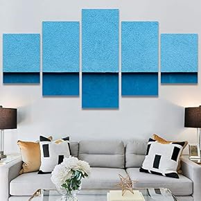 SIGNWIN 5 Panel Canvas Wall Art Abstract Colorful...