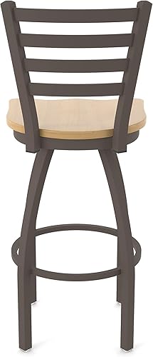 Miniatura 209 de 410 Jackie Taburete de bar giratorio de 36 pulgadas con acabado bronce y asiento de vinilo negro Vinilo negro,Canter Burdeos,Tierra Canter,Canter