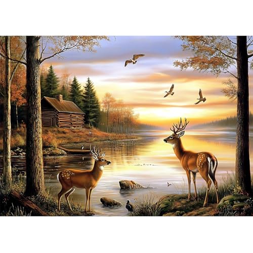 Kit d'art diamant 5D cerf pour s'accorder une pause détente à la maison